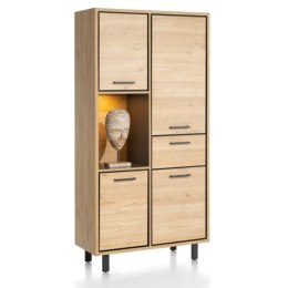 Wysoka szafa / Witryna Ostrava | Avalon| Avalox 100 x 200 cm - Primo Laminato - Happy@Home Vintage Oak | Natural