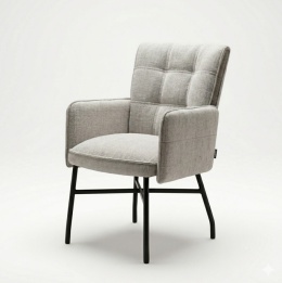 Fotel jadalniany EDEN – Jasnoszara Plecionka, Design Henders & Hazel