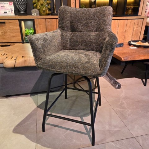 Designerski Hoker CHIARA - Tkanina Szenilowa ENZO Oliwka, Henders & Hazel