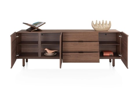 [K] Komoda BRIANZA 235 cm - fornir orzechowy, soft-close, design premium
