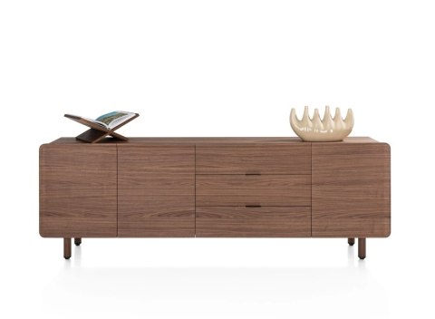 [K] Komoda BRIANZA 235 cm - fornir orzechowy, soft-close, design premium