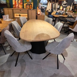 [K, od ręki] Stół Xooon Arawood 240 x 120 cm natural noga Hexagon