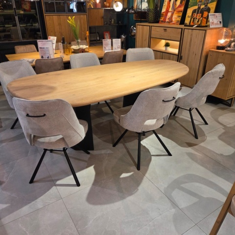 [K, od ręki] Stół Xooon Arawood 240 x 120 cm natural noga Hexagon