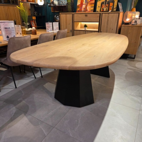 [K, od ręki] Stół Xooon Arawood 240 x 120 cm natural noga Hexagon