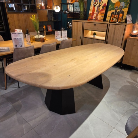 [K, od ręki] Stół Xooon Arawood 240 x 120 cm natural noga Hexagon