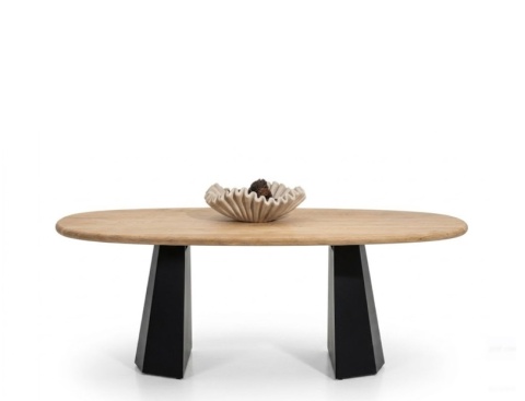 [K, od ręki] Stół Xooon Arawood 240 x 120 cm natural noga Hexagon