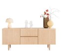 Komoda / Dressoir AZULO - 200 cm, Naturalny Dąb, Styl Skandynawski