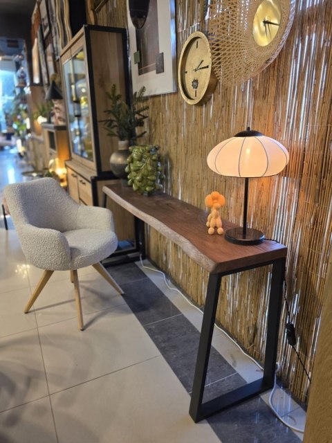 Konsola LOFT LIVE EDGE 178 cm - lity dąb antyczny, naturalna krawędź