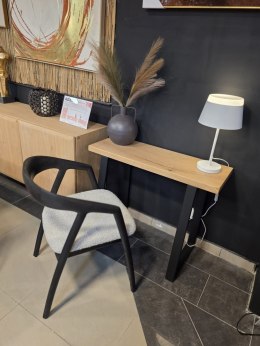 Konsola NORDIC LOFT 96 cm - lity dąb klasyczny, stal