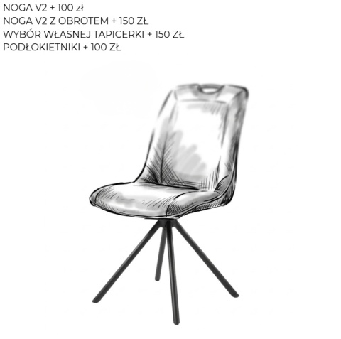 Krzesło Henders& Hazel Michiel mikrofibra Pala jasnoszare