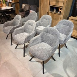 Krzesło Obrotowe CLINT - Tkanina Szenilowa ENZO Grey, Henders & Hazel