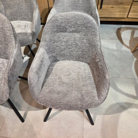 Krzesło Obrotowe CLINT - Tkanina Szenilowa ENZO Grey, Henders & Hazel