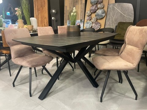 Krzesło jadalniane ZORA - Beżowa Mikrofibra Calabria, Design XOOON