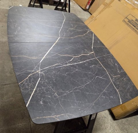 [K] Rozkładany Stół PALACE - 160-210 cm, Blat HPL Onyx, Klasyczne 4 Nogi