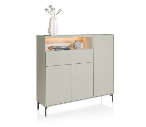 (M, defekt) Nowoczesna Komoda Dressette NOON Xooon 148 cm Silk Grey