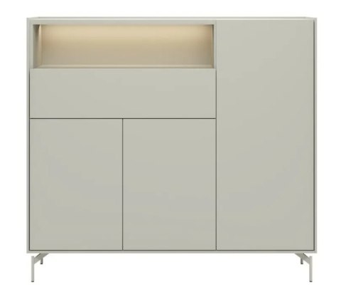 (M, defekt) Nowoczesna Komoda Dressette NOON Xooon 148 cm Silk Grey
