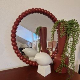 [R, defekt] Lustro ścienne BERRY DOTS - Burgundowe Drewno, 59 cm