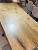 Stół dębowy MASIV kolor Klasyk 210 x 100 cm - Lity dąb 5 cm, żywica transparentna