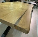 Stół dębowy MASIV kolor Klasyk 210 x 100 cm - Lity dąb 5 cm, żywica transparentna
