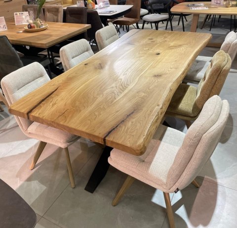 Stół dębowy MASIV kolor Klasyk 210 x 100 cm - Lity dąb 5 cm, żywica transparentna