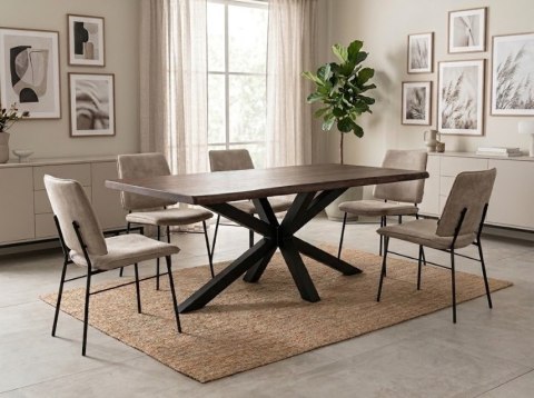 [K, od ręki] Stół dębowy MASIV kolor Orzech 200 x 100 cm - Lity dąb 5 cm