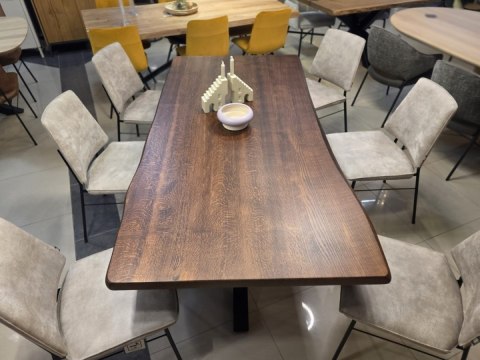 [K, od ręki] Stół dębowy MASIV kolor Orzech 200 x 100 cm - Lity dąb 5 cm