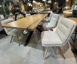 Stół dębowy ROTTERDAM 210 x 100 cm - Lity dąb 5 cm, żywica transparentna