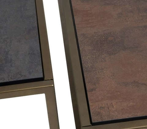 Stolik kawowy COCO maison STAND UP 100x50 cm - dwustronny blat, złoty