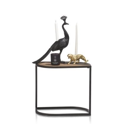 Stolik pomocniczy COCO maison LEAF 57x30 cm - drewniany blat w kształcie liścia