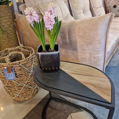 Stolik pomocniczy COCO maison LEAF 57x30 cm - drewniany blat w kształcie liścia