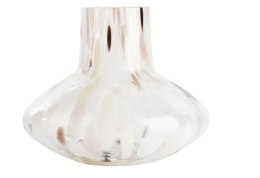 Wazon szklany LOUA 19 cm - wielokolorowy wzór stippen, COCO maison