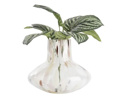 Wazon szklany LOUA 19 cm - wielokolorowy wzór stippen, COCO maison