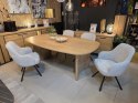 [fabrycznie nowe] Obrotowy Fotel Eva Habufa - Tkanina Livigno, Rdzeń Sprężynowy, Kolor Kamyk (Pebble) Jasnoszary