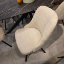 [fabrycznie nowe] Obrotowy Fotel Jadalniany Habufa Eva - Tkanina Livigno Cream
