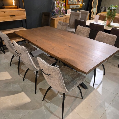 [od ręki, K] Stół Henders& Hazel Metalox 200 x 100 cm centralna noga BARK