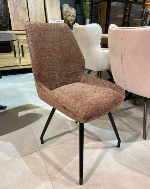 [od ręki] Krzesło jadalniane SCOTT - Tkanina szenilowa Enzo (Lava), Design Habufa (PRABAT20%)