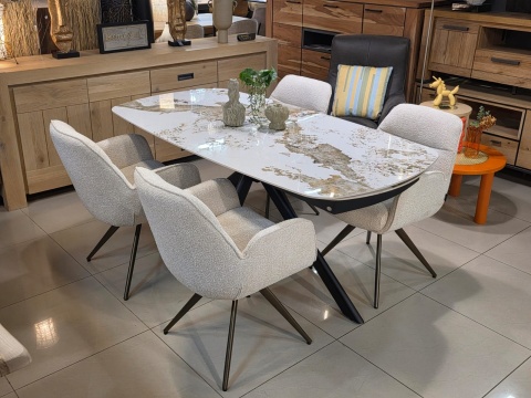 [od ręki, R] Krzesło obrotowe PIPPA - Sevilla Crème - Henders & Hazel