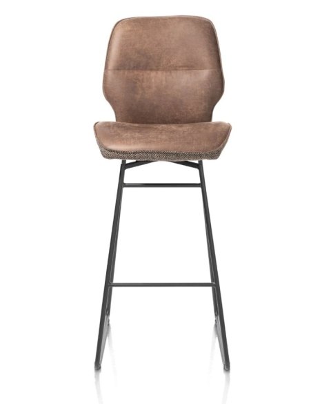 Ekskluzywny Hoker Barowy RAVI 114 cm - Beżowa Mikrofibra Secilia & Tkanina Toba | XOOON | wysoka wyspa