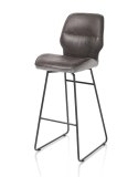 Ekskluzywny Hoker Barowy RAVI 114 cm - Beżowa Mikrofibra Secilia & Tkanina Toba | XOOON | wysoka wyspa