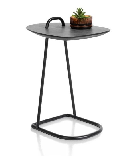 Ekskluzywny Stolik pod Laptopa MASURA - XOOON | Blat HPL (Primo Laminato), Czarny Metalowy Stelaż, kolor blaru ANTRACYT