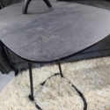 [K, defekt] Ekskluzywny Stolik pod Laptopa MASURA - XOOON | Blat HPL (Primo Laminato), Metalowy Stelaż, kolor blaru ANTRACYT