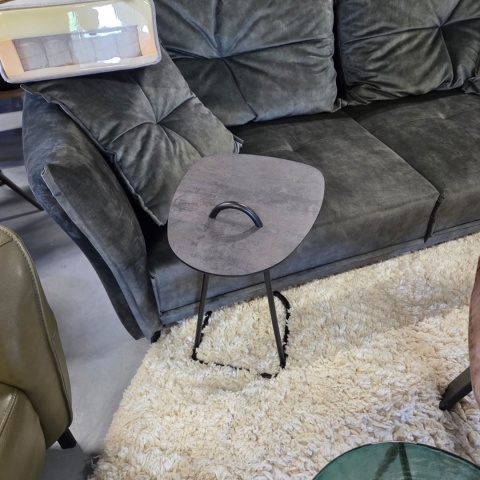 [K, defekt] Ekskluzywny Stolik pod Laptopa MASURA - XOOON | Blat HPL (Primo Laminato), Metalowy Stelaż, kolor blaru ANTRACYT