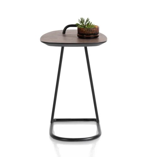 Ekskluzywny Stolik pod Laptopa MASURA - XOOON | Blat HPL (Primo Laminato), Czarny Metalowy Stelaż, kolor blaru ROEST/ RDZA