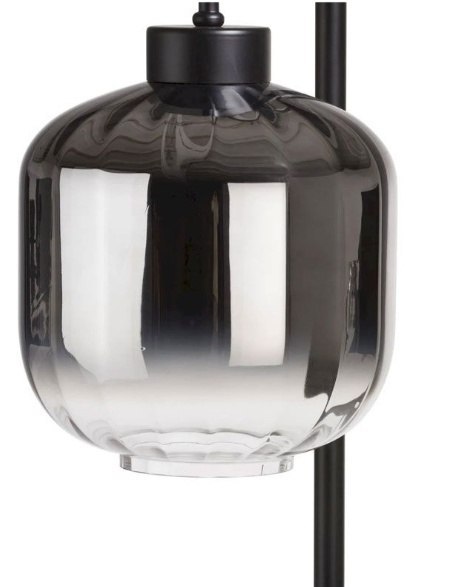 [K] Designerska Lampa Podłogowa ESSEX - COCO maison | Szkło Przydymione (Smoke / Antracyt), Styl Hotel Chique