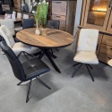 [K] Stół Avalox 150 x 120 cm driftwood centralna noga