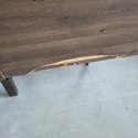 [K, defekt] Komoda / Sideboard RAVELLO 220 cm - Fornir Dębowy w Kolorze Bazaltowym, Matowy Lakier Platynowy, Soft-Closing
