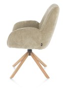 [K, od ręki] Designerski Fotel Jadalniany RILEY - Henders & Hazel | Miedziana Chenille Cadiz, Pocket Springs