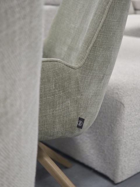 [K, od ręki] Designerski Fotel Jadalniany RILEY - Henders & Hazel | Miedziana Chenille Cadiz, Pocket Springs