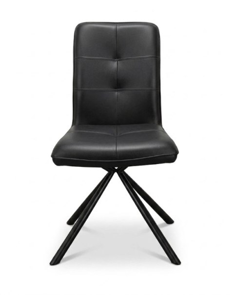 [K, od ręki] Ekskluzywne Krzesło Jadalniane MILVA - Naturalna Skóra Catania, Nowoczesny Design, Wysokie Ergonomiczne Oparcie