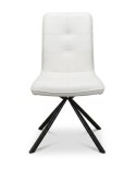 [K, od ręki] Ekskluzywne Krzesło Jadalniane MILVA - Naturalna Skóra Catania, Nowoczesny Design, Wysokie Ergonomiczne Oparcie